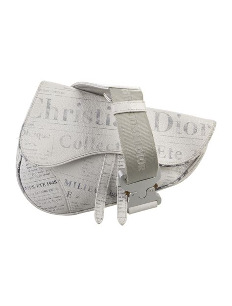 Daniel Arsham Newspaper Print Saddle Bag White